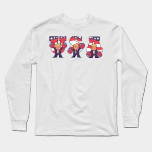 USA TRUMP CARTOON Long Sleeve T-Shirt